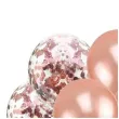 balony chrom mix z konfetti rozowe zloto partypal zestaw