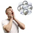 balony chrom mix z konfetti srebrne partypal zestaw