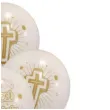 balony chrzest swiety i krzyz biale jix 12 6 szt