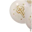 balony chrzest swiety i krzyz biale jix 12 6 szt