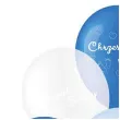 balony chrzest swiety niebieski mix partypal 12 6 szt