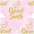 balony chrzest swiety rozowe adikbal 11 5 szt
