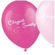 balony chrzest swiety rozowy mix partypal 12 6 szt