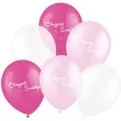 balony chrzest swiety rozowy mix partypal 12 6 szt