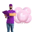 balony chrzest swiety wozek rozowe dekoracjepolska 12 5 szt