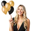 balony classic metalik zlote i czarne godan 10 5 szt