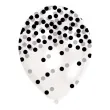 balony confetti black transparentne amscan 11 6 szt
