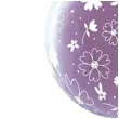 balony crystal kwiaty i kwiatki fioletowe qualatex 18 25 szt
