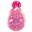 balony crystal mr mrs rozowe qualatex 18 25 szt