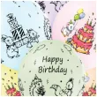 balony cute birthday mix belbal 12 6 szt