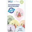 balony cute birthday mix belbal 12 6 szt