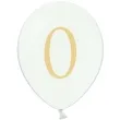 balony cyfra 0 biale 12 strong 50 szt