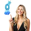balony cyfra 0 niebieski partypal zestaw