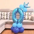 balony cyfra 0 niebieski partypal zestaw