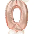balony cyfra 0 rozowe zloto partypal zestaw