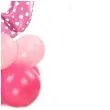 balony cyfra 0 rozowy partypal zestaw
