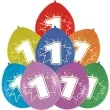 balony cyfra 1 impreza mix folat 12 8 szt