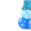 balony cyfra 1 niebieski partypal zestaw