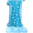 balony cyfra 1 niebieski partypal zestaw