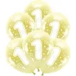 balony cyfra 1 zolty jasny partydeco 13 6 szt