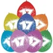 balony cyfra 17 impreza mix folat 12 8 szt