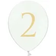 balony cyfra 2 biale 12 strong 50 szt