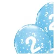 balony cyfra 2 blekitne qualatex 12 6 szt