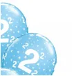 balony cyfra 2 blekitne qualatex 12 6 szt