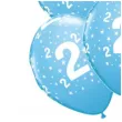 balony cyfra 2 blekitne qualatex 12 6 szt