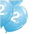balony cyfra 2 blekitne qualatex 12 6 szt