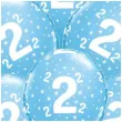balony cyfra 2 blekitne qualatex 12 6 szt