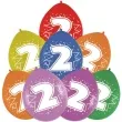 balony cyfra 2 impreza mix folat 12 8 szt