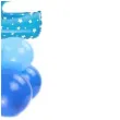 balony cyfra 2 niebieski partypal zestaw