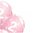 balony cyfra 2 rozowe qualatex 12 6 szt