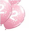 balony cyfra 2 rozowe qualatex 12 6 szt