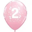 balony cyfra 2 rozowe qualatex 12 6 szt