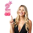balony cyfra 2 rozowy partypal zestaw