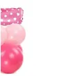 balony cyfra 2 rozowy partypal zestaw