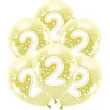balony cyfra 2 zolty jasny partydeco 13 6 szt