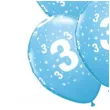 balony cyfra 3 blekitne qualatex 12 6 szt