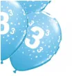 balony cyfra 3 blekitne qualatex 12 6 szt
