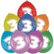 balony cyfra 3 impreza mix folat 12 8 szt