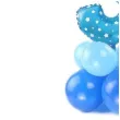 balony cyfra 3 niebieski partypal zestaw
