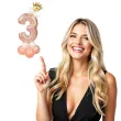 balony cyfra 3 rozowe zloto partypal zestaw