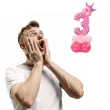balony cyfra 3 rozowy partypal zestaw