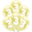 balony cyfra 3 zolty jasny partydeco 13 6 szt