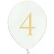 balony cyfra 4 biale 12 strong 50 szt