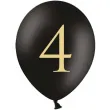 balony cyfra 4 czarne 12 strong 50 szt