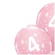 balony cyfra 4 rozowe qualatex 12 6 szt
