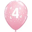 balony cyfra 4 rozowe qualatex 12 6 szt
